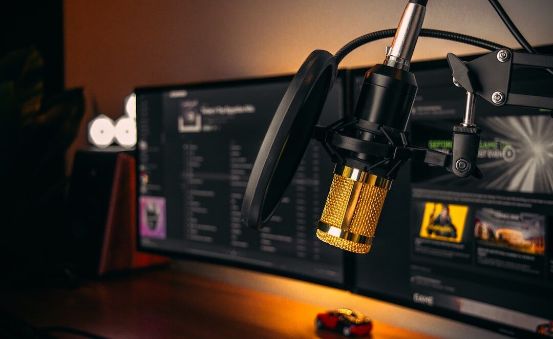 podcast recording session