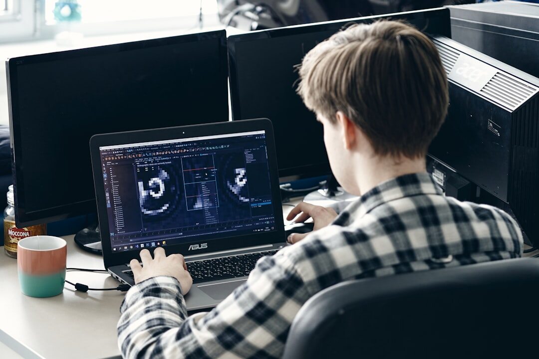 person using ai software