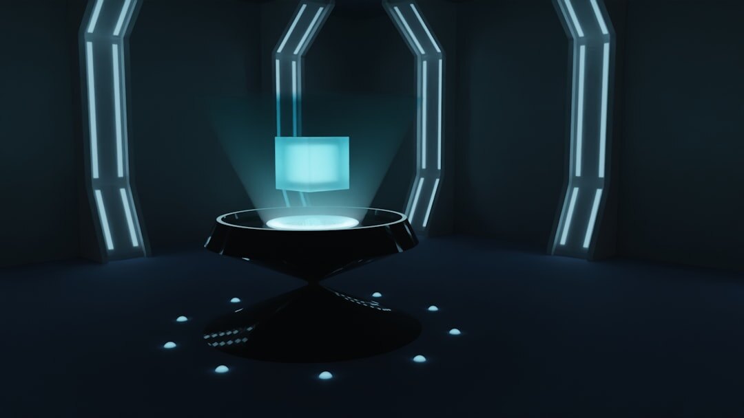 futuristic radio studio