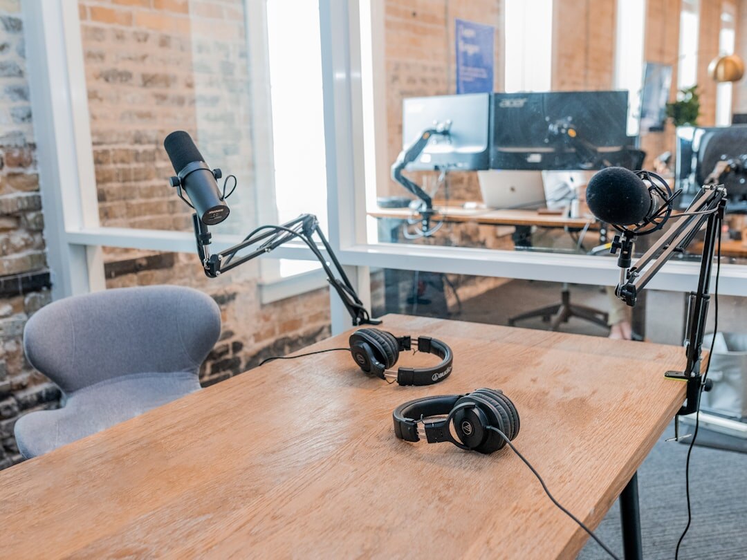 modern podcast setup