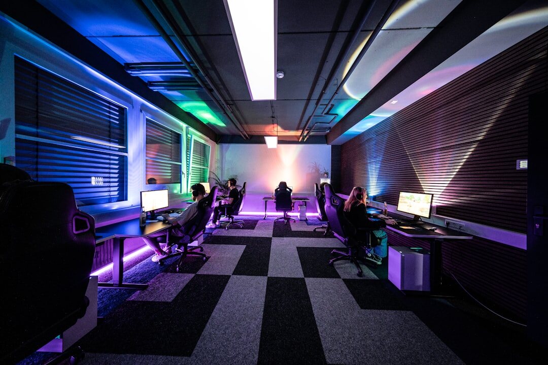 futuristic radio studio